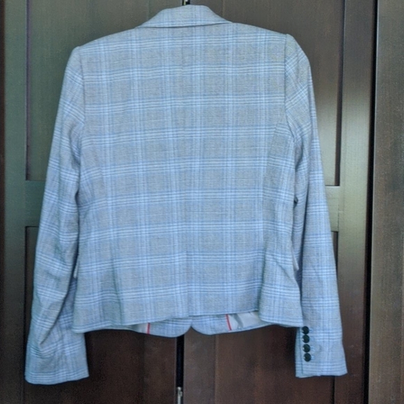 Tommy Hilfiger Blue and Gray Plaid Blazer - Picture 4 of 5